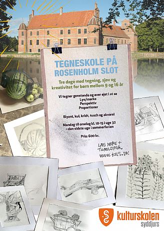 Tegneskole på Rosenholm Slot - Kulturskolen Syddjurs