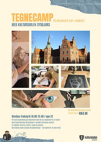 TegneCamp på Rosenholm Slot i uge 32 - Kulturskolen Syddjurs